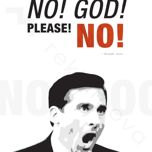 Plakat No God, Please No!