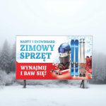 Winter billboard mockup psd